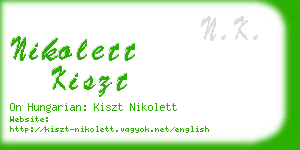 nikolett kiszt business card